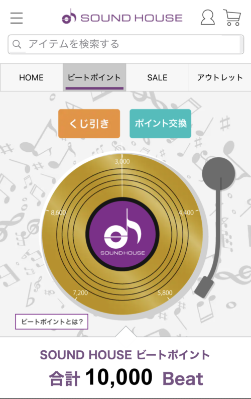 サウンドハウス10,000ポイント