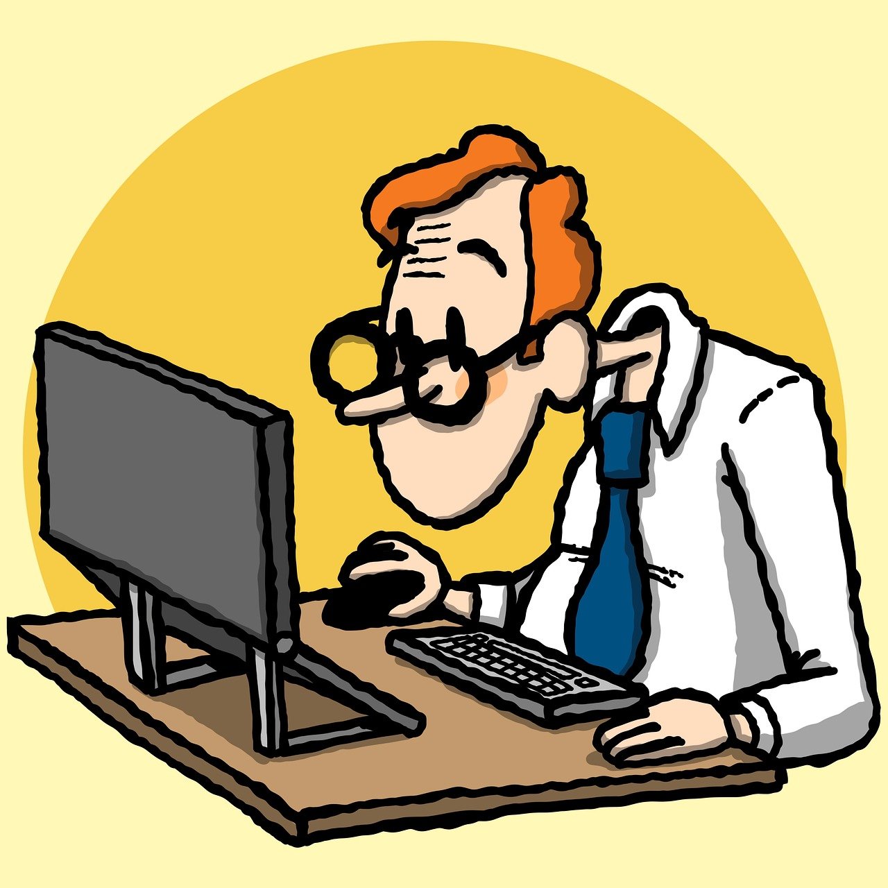 PCとにらめっこ