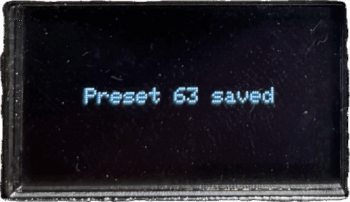 Preset Saved